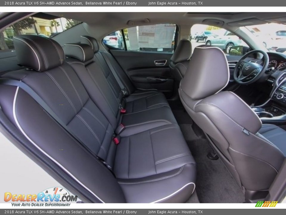 2018 Acura TLX V6 SH-AWD Advance Sedan Bellanova White Pearl / Ebony Photo #24
