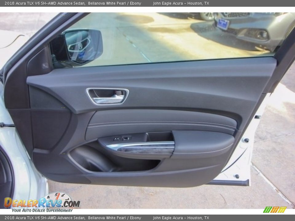 2018 Acura TLX V6 SH-AWD Advance Sedan Bellanova White Pearl / Ebony Photo #25