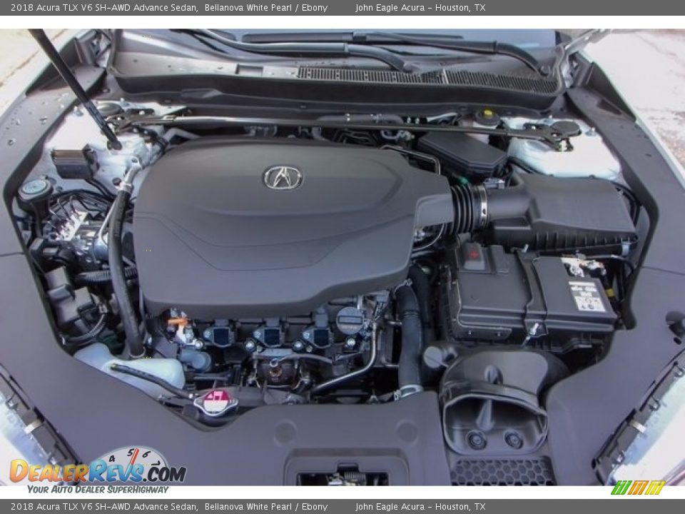 2018 Acura TLX V6 SH-AWD Advance Sedan Bellanova White Pearl / Ebony Photo #27
