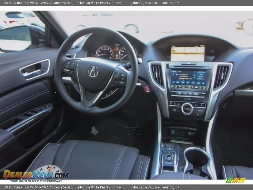 2018 Acura TLX V6 SH-AWD Advance Sedan Bellanova White Pearl / Ebony Photo #28