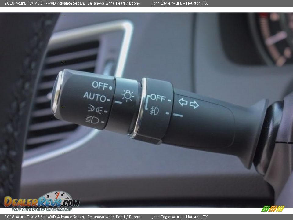 2018 Acura TLX V6 SH-AWD Advance Sedan Bellanova White Pearl / Ebony Photo #35