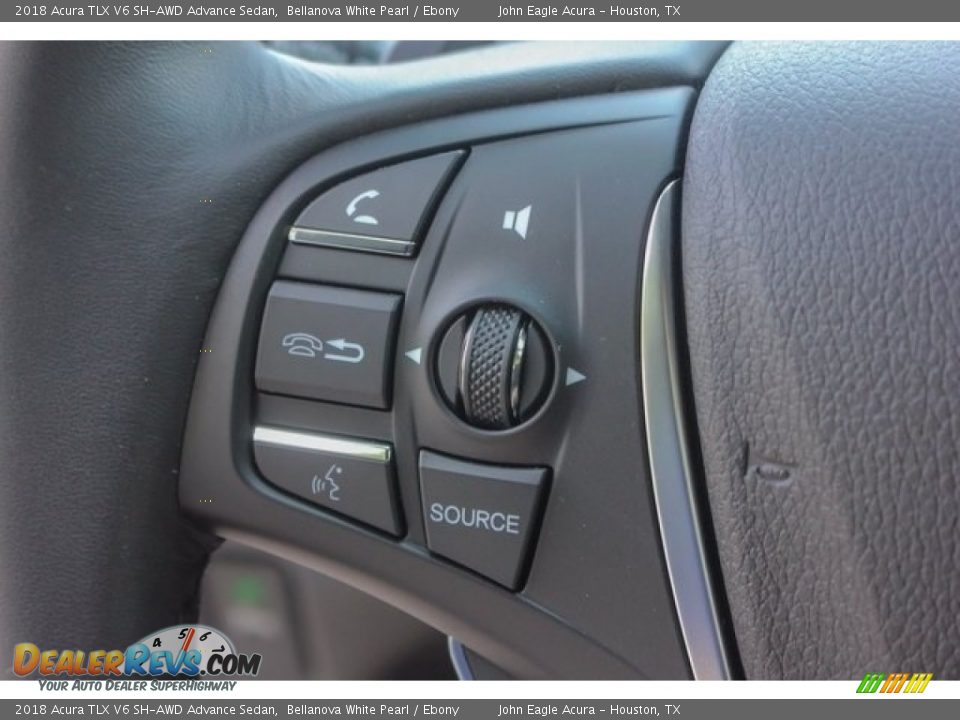 2018 Acura TLX V6 SH-AWD Advance Sedan Bellanova White Pearl / Ebony Photo #36