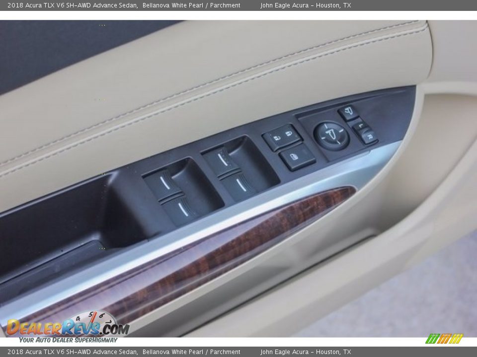 2018 Acura TLX V6 SH-AWD Advance Sedan Bellanova White Pearl / Parchment Photo #15