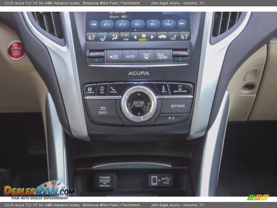 2018 Acura TLX V6 SH-AWD Advance Sedan Bellanova White Pearl / Parchment Photo #32