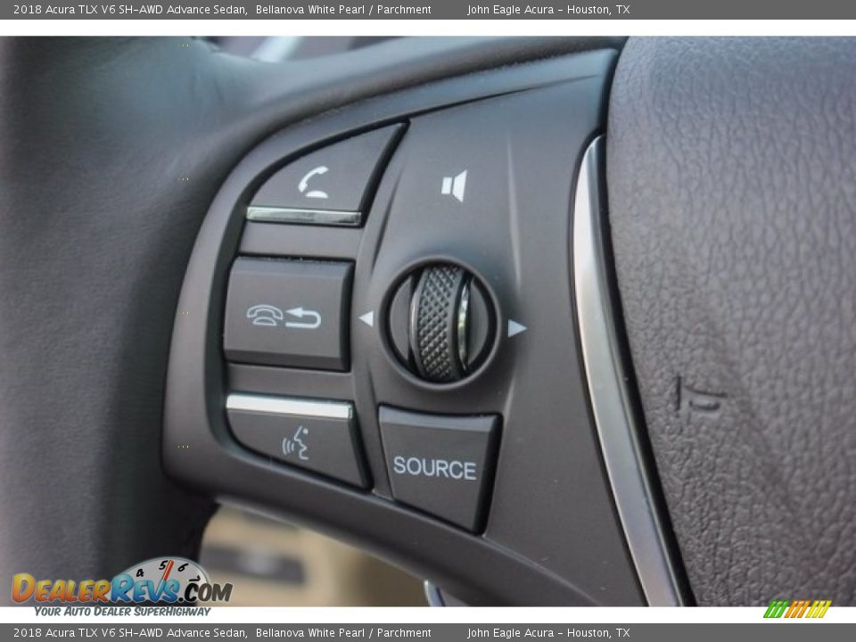 2018 Acura TLX V6 SH-AWD Advance Sedan Bellanova White Pearl / Parchment Photo #36