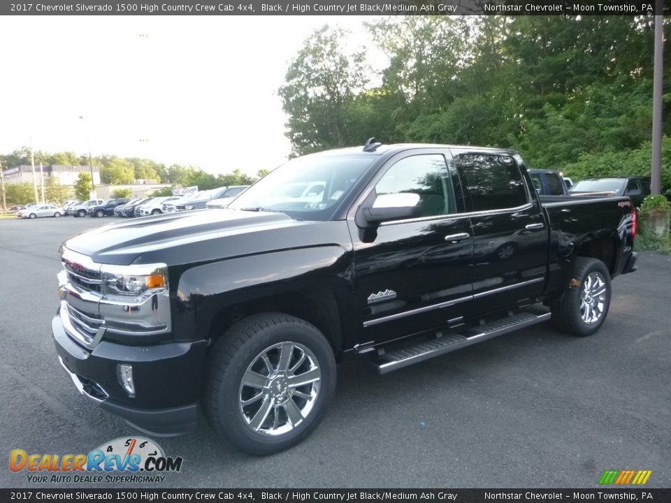 2017 Chevrolet Silverado 1500 High Country Crew Cab 4x4 Black / High Country Jet Black/Medium Ash Gray Photo #1