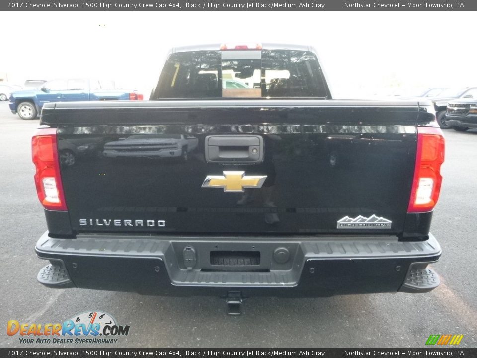 2017 Chevrolet Silverado 1500 High Country Crew Cab 4x4 Black / High Country Jet Black/Medium Ash Gray Photo #4
