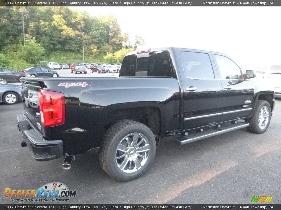 2017 Chevrolet Silverado 1500 High Country Crew Cab 4x4 Black / High Country Jet Black/Medium Ash Gray Photo #5