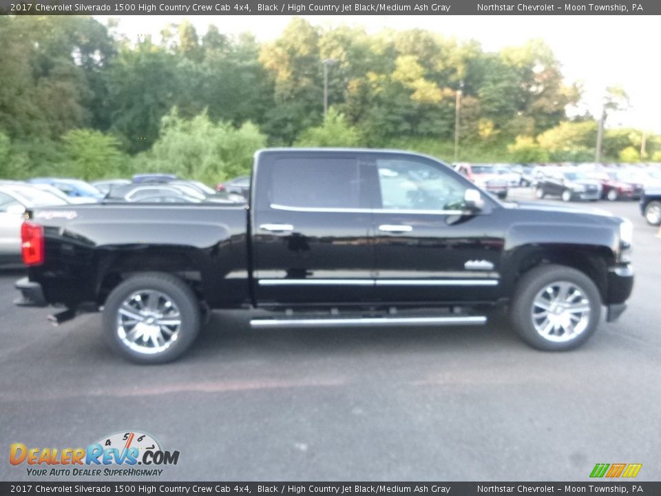 2017 Chevrolet Silverado 1500 High Country Crew Cab 4x4 Black / High Country Jet Black/Medium Ash Gray Photo #6