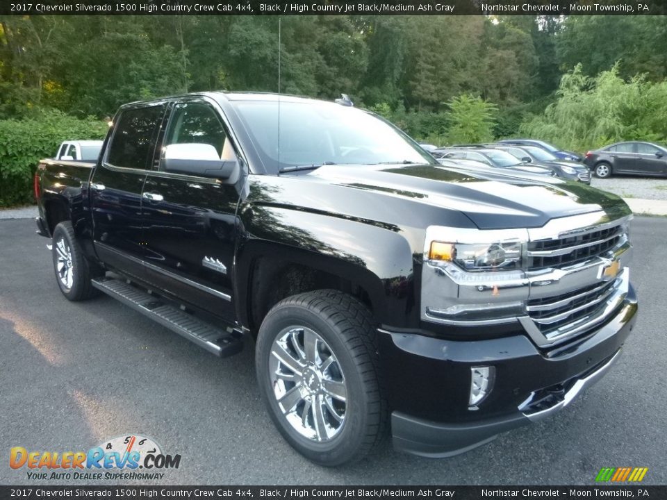 2017 Chevrolet Silverado 1500 High Country Crew Cab 4x4 Black / High Country Jet Black/Medium Ash Gray Photo #12