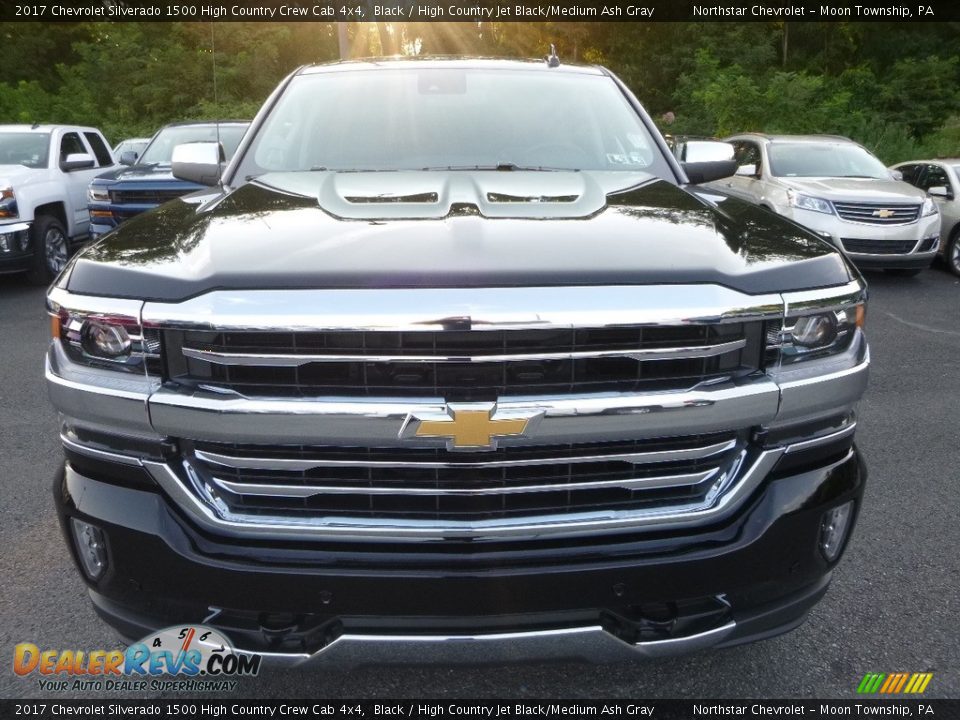 2017 Chevrolet Silverado 1500 High Country Crew Cab 4x4 Black / High Country Jet Black/Medium Ash Gray Photo #13