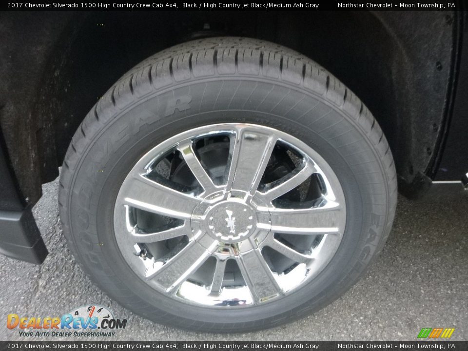 2017 Chevrolet Silverado 1500 High Country Crew Cab 4x4 Black / High Country Jet Black/Medium Ash Gray Photo #14
