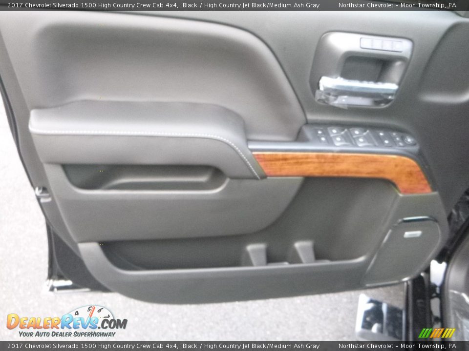 2017 Chevrolet Silverado 1500 High Country Crew Cab 4x4 Black / High Country Jet Black/Medium Ash Gray Photo #16