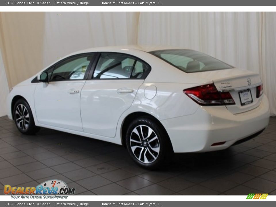 2014 Honda Civic LX Sedan Taffeta White / Beige Photo #6