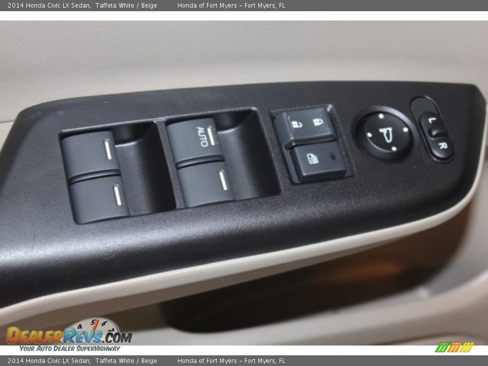 2014 Honda Civic LX Sedan Taffeta White / Beige Photo #10