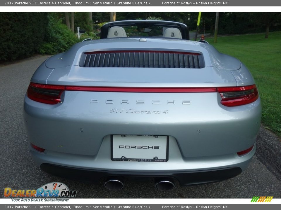 2017 Porsche 911 Carrera 4 Cabriolet Rhodium Silver Metallic / Graphite Blue/Chalk Photo #5