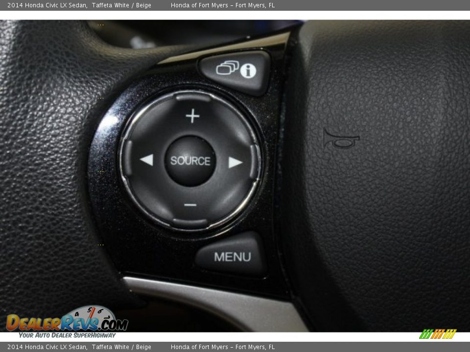 2014 Honda Civic LX Sedan Taffeta White / Beige Photo #13