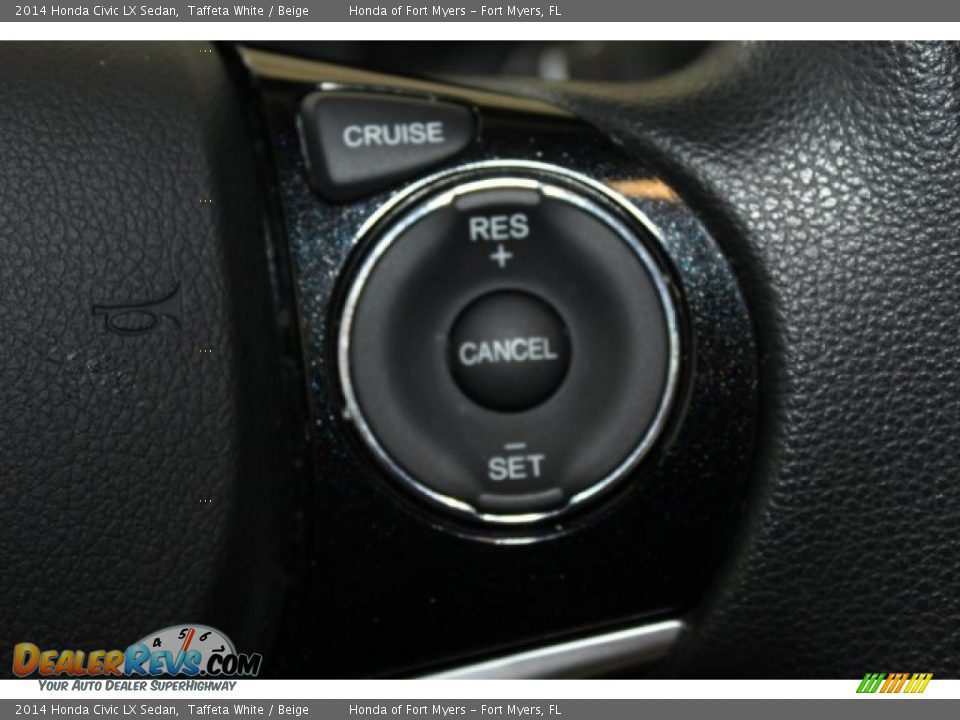 2014 Honda Civic LX Sedan Taffeta White / Beige Photo #14