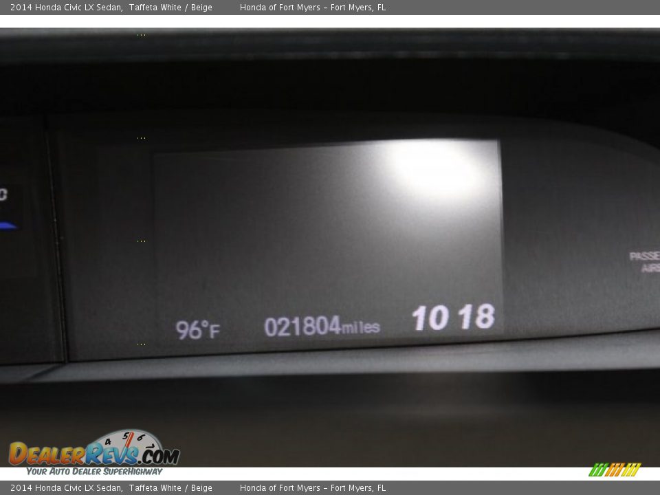2014 Honda Civic LX Sedan Taffeta White / Beige Photo #16