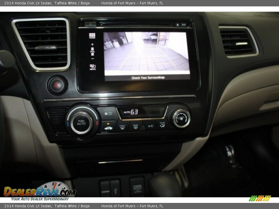 2014 Honda Civic LX Sedan Taffeta White / Beige Photo #17