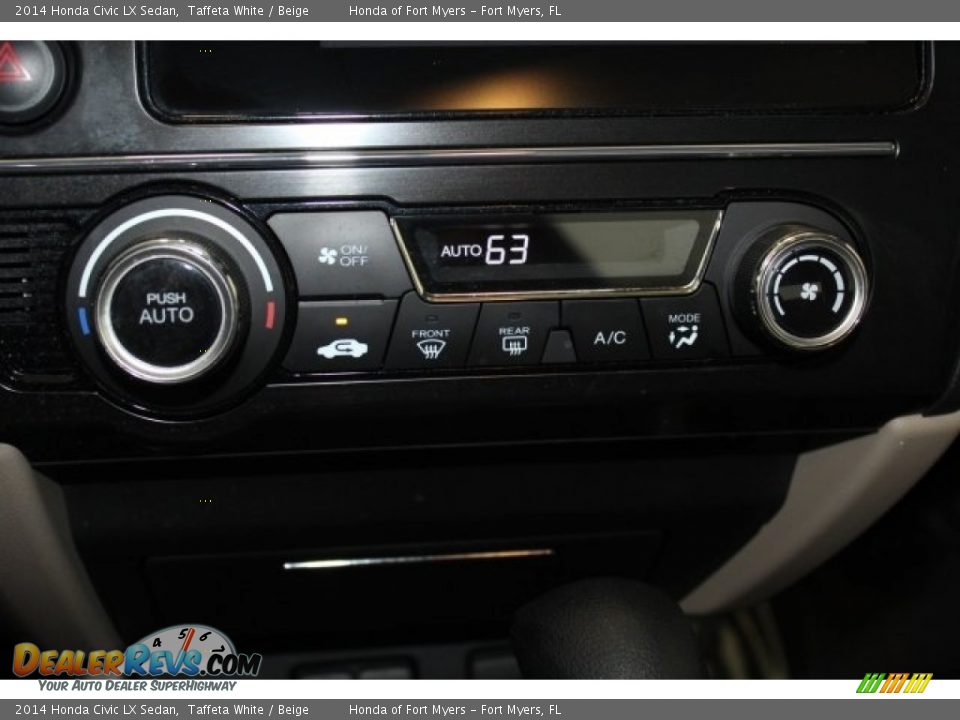 2014 Honda Civic LX Sedan Taffeta White / Beige Photo #20