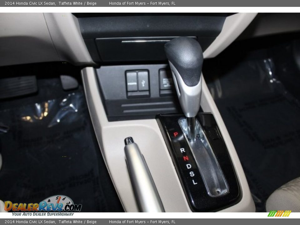2014 Honda Civic LX Sedan Taffeta White / Beige Photo #21