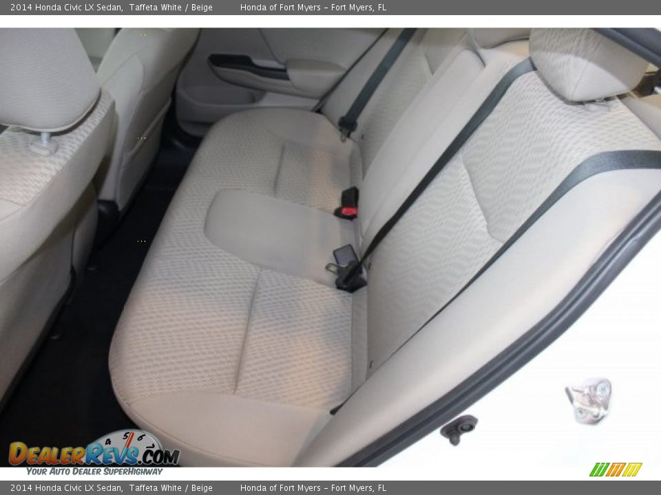 2014 Honda Civic LX Sedan Taffeta White / Beige Photo #23