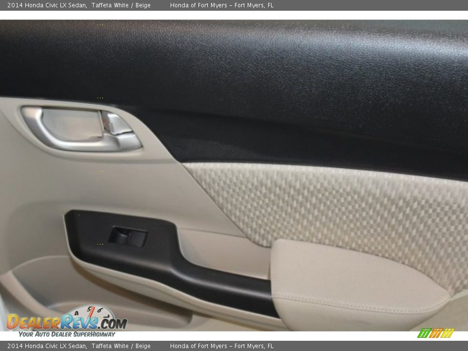 2014 Honda Civic LX Sedan Taffeta White / Beige Photo #25
