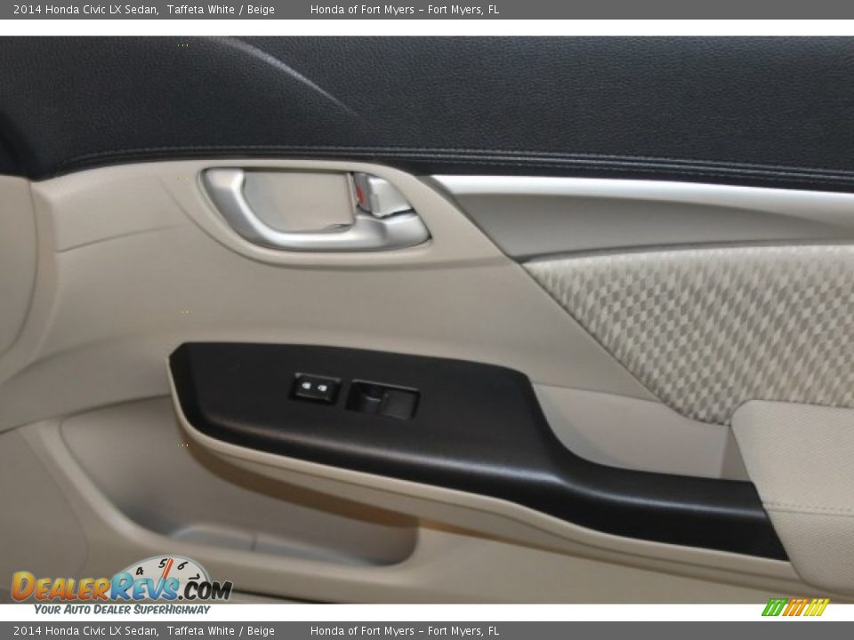 2014 Honda Civic LX Sedan Taffeta White / Beige Photo #26