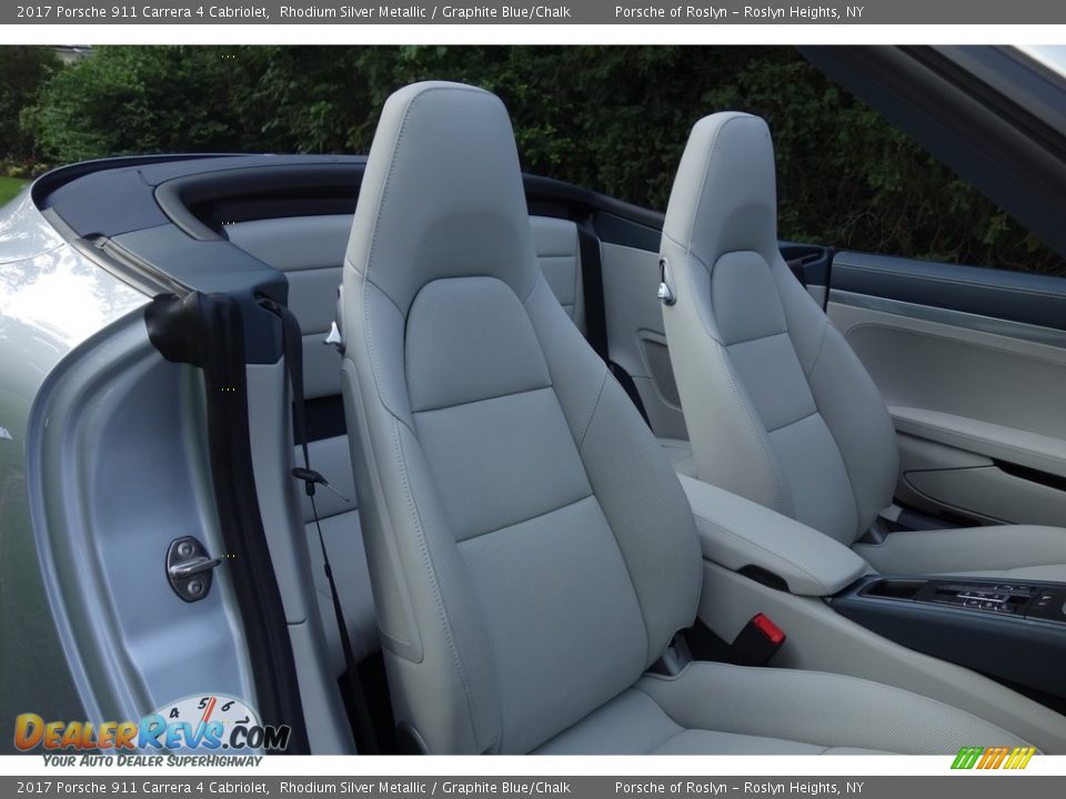 2017 Porsche 911 Carrera 4 Cabriolet Rhodium Silver Metallic / Graphite Blue/Chalk Photo #18