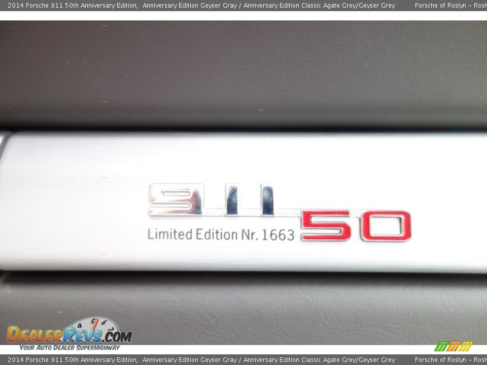 2014 Porsche 911 50th Anniversary Edition Anniversary Edition Geyser Gray / Anniversary Edition Classic Agate Grey/Geyser Grey Photo #21