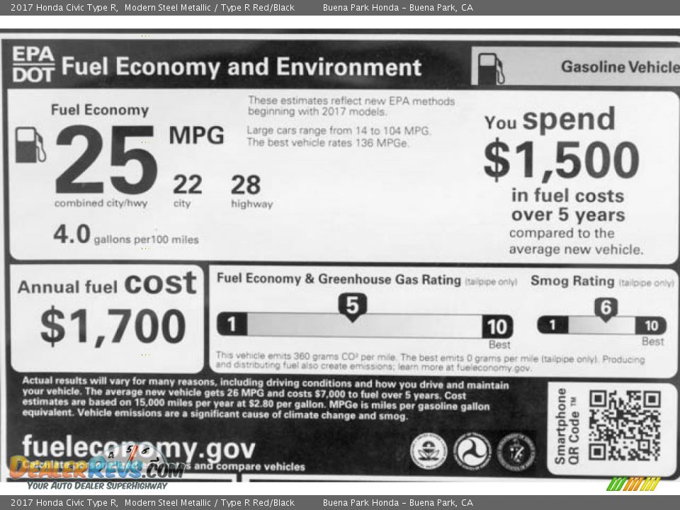 2017 Honda Civic Type R Modern Steel Metallic / Type R Red/Black Photo #17