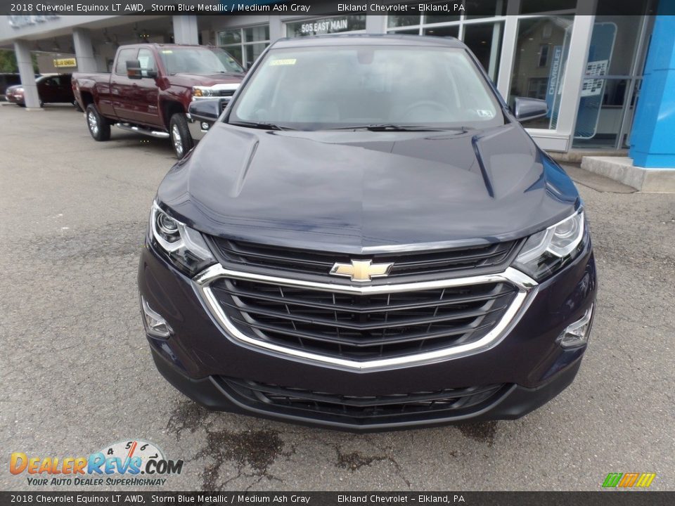 2018 Chevrolet Equinox LT AWD Storm Blue Metallic / Medium Ash Gray Photo #2