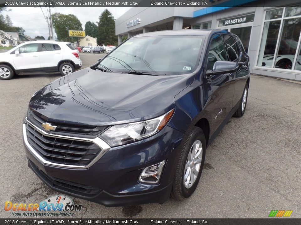 2018 Chevrolet Equinox LT AWD Storm Blue Metallic / Medium Ash Gray Photo #3
