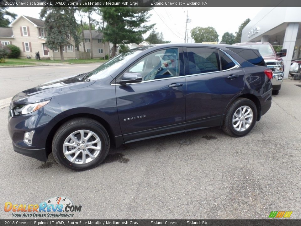 2018 Chevrolet Equinox LT AWD Storm Blue Metallic / Medium Ash Gray Photo #4