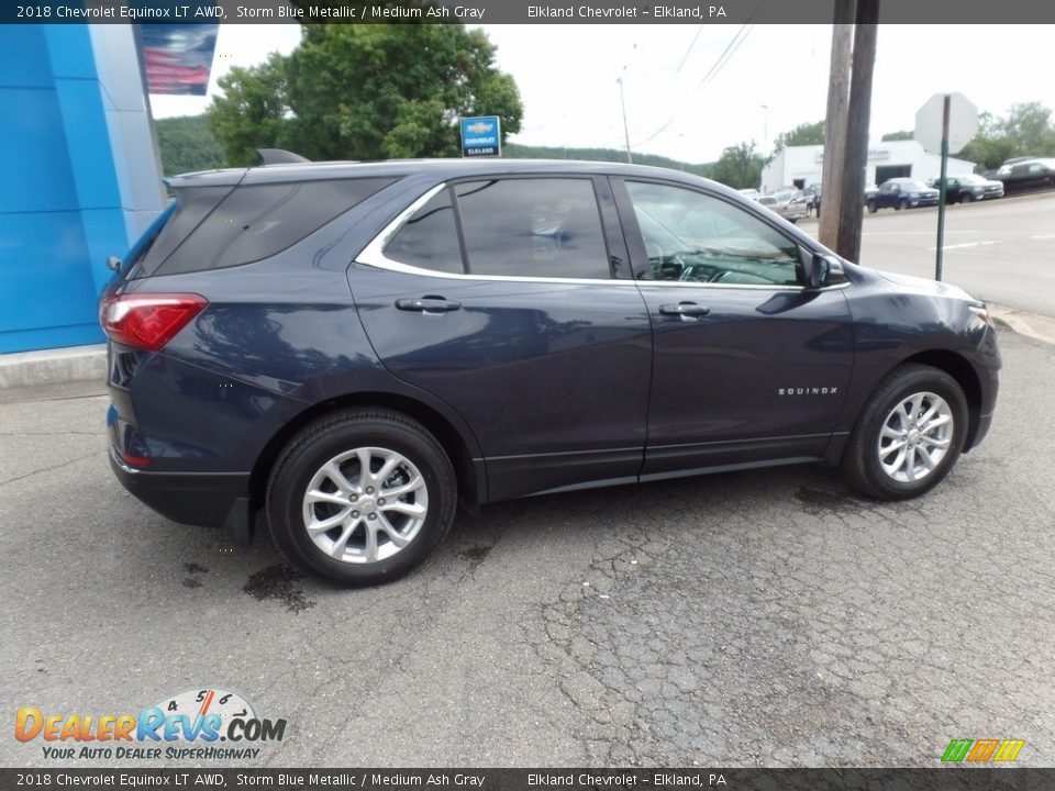 2018 Chevrolet Equinox LT AWD Storm Blue Metallic / Medium Ash Gray Photo #8