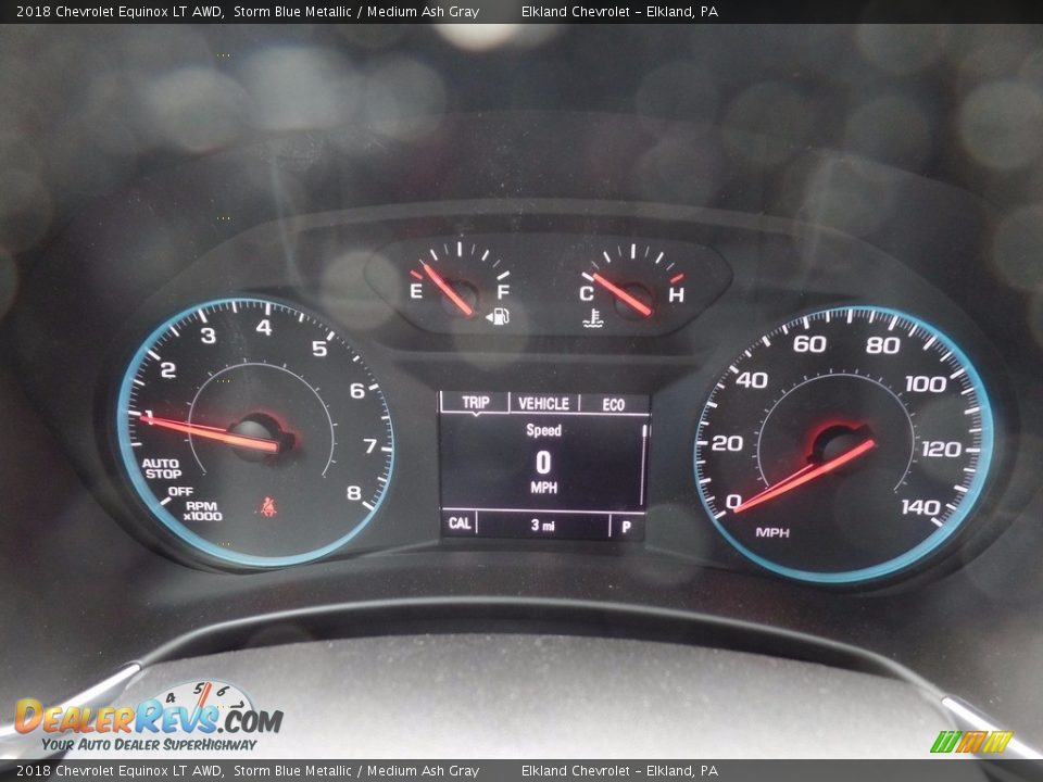 2018 Chevrolet Equinox LT AWD Storm Blue Metallic / Medium Ash Gray Photo #27