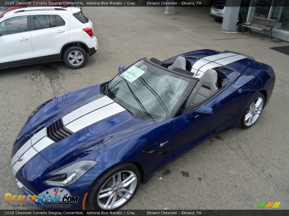 2018 Chevrolet Corvette Stingray Convertible Admiral Blue Metallic / Gray Photo #2