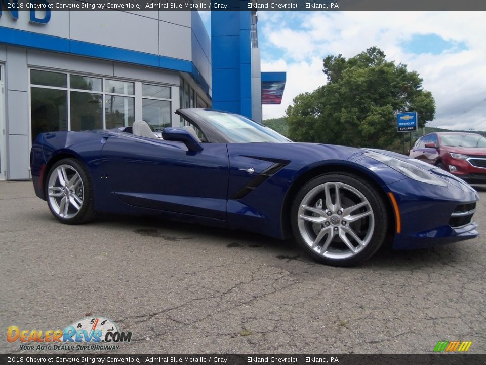 2018 Chevrolet Corvette Stingray Convertible Admiral Blue Metallic / Gray Photo #6