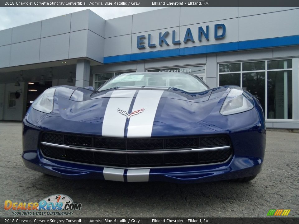 2018 Chevrolet Corvette Stingray Convertible Admiral Blue Metallic / Gray Photo #7