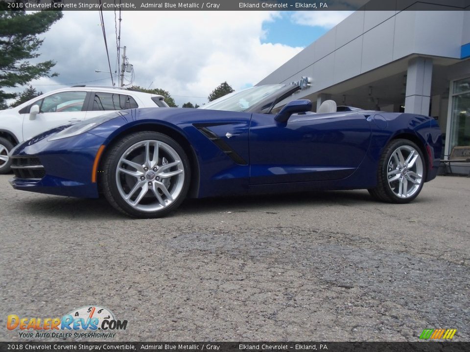 2018 Chevrolet Corvette Stingray Convertible Admiral Blue Metallic / Gray Photo #8