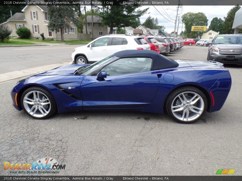 2018 Chevrolet Corvette Stingray Convertible Admiral Blue Metallic / Gray Photo #9