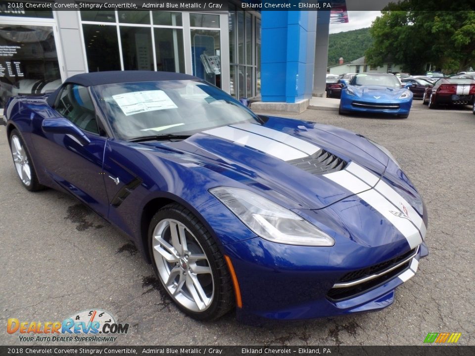 2018 Chevrolet Corvette Stingray Convertible Admiral Blue Metallic / Gray Photo #12