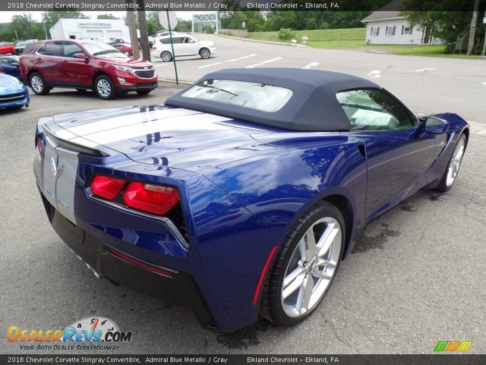 2018 Chevrolet Corvette Stingray Convertible Admiral Blue Metallic / Gray Photo #14