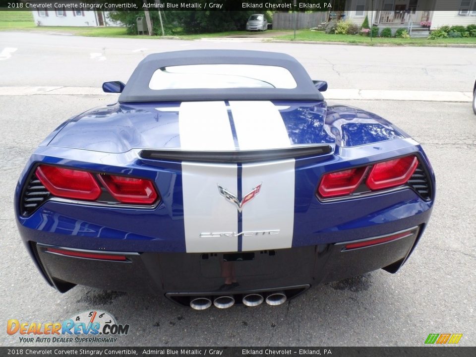 2018 Chevrolet Corvette Stingray Convertible Admiral Blue Metallic / Gray Photo #15