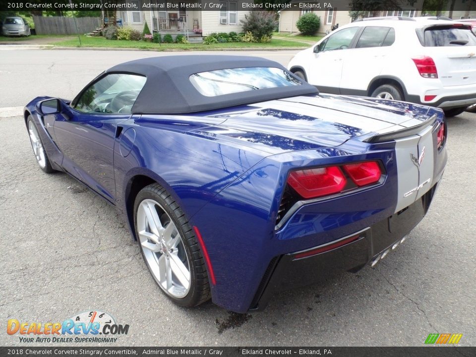2018 Chevrolet Corvette Stingray Convertible Admiral Blue Metallic / Gray Photo #16