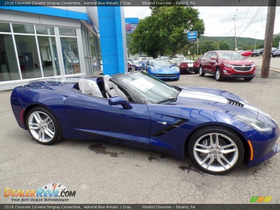 2018 Chevrolet Corvette Stingray Convertible Admiral Blue Metallic / Gray Photo #18