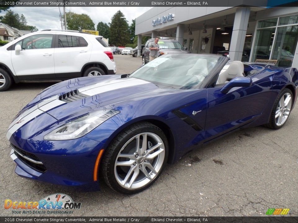 2018 Chevrolet Corvette Stingray Convertible Admiral Blue Metallic / Gray Photo #21