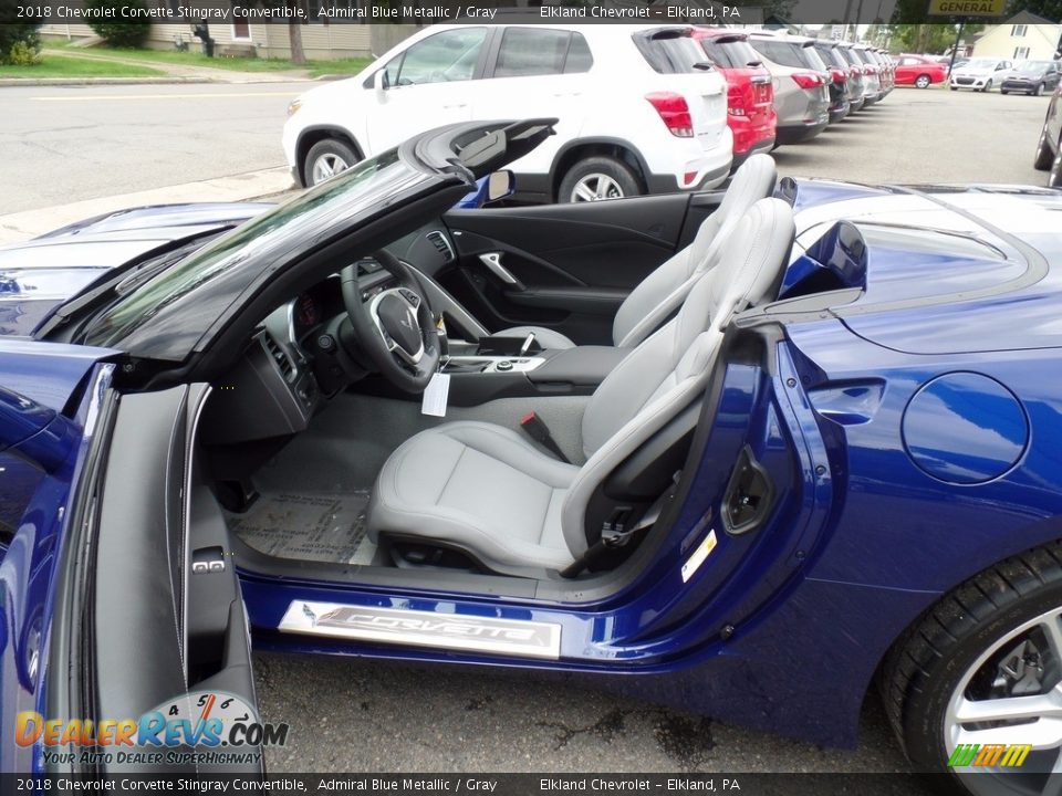 2018 Chevrolet Corvette Stingray Convertible Admiral Blue Metallic / Gray Photo #25