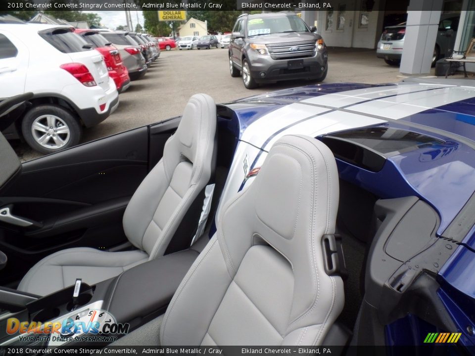 2018 Chevrolet Corvette Stingray Convertible Admiral Blue Metallic / Gray Photo #26
